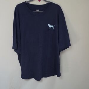 PINK Victoria's Secret Dark Blue Dog Tee